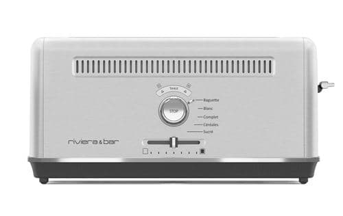 Grille-pain fente extra-longue Riviera & Bar Expert QGP660 1010 W Inox