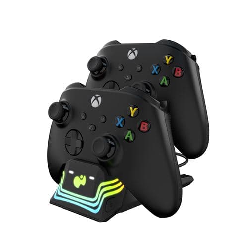 Double chargeur Pdp Afterglow Wave pour Xbox Noir