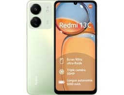 Smartphone Xiaomi Redmi 13C vert 6.74 RAM 4 Go stockage 128 Go