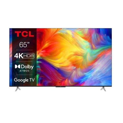 TCL 65P637 - Classe de diagonale 65" (64.5" visualisable) TV LCD rétro-éclairée par LED - Smart TV - Google TV - 4K UHD (2160p) 3840 x 2160 - HDR - Métal foncé