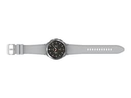 Samsung Galaxy Watch4 Classic - 46 mm - argent - montre intelligente avec bande de sport ridge - fluoroélastomère - argent - affichage 1.4" - 16 Go - NFC, Wi-Fi, Bluetooth - 52 g