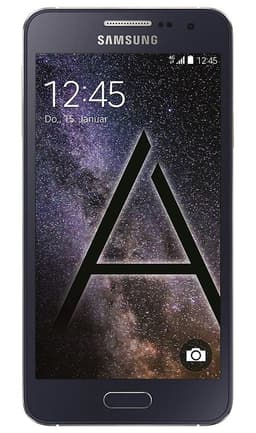 Samsung Galaxy A3 - 4G smartphone - RAM 1.5 Go / Mémoire interne 16 Go - microSD slot - écran OEL - 4.5" - 960 x 540 pixels - rear camera 8 MP - front camera 5 MP - noir minuit