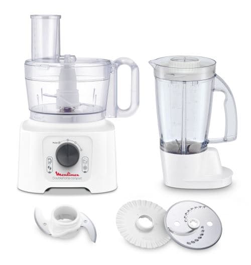 Robot multifonctions Moulinex Double force Compact FP542111 800 W Blanc