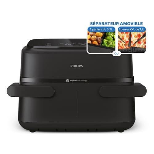 Friteuse Sans Huile Philips Airfryer Double Panier 7,1L NA150/00 Noir