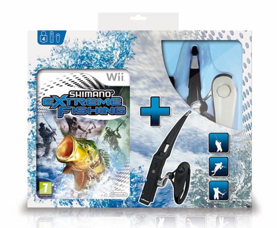 Shimano Extreme Fishing + Canne à pêche pour Wii