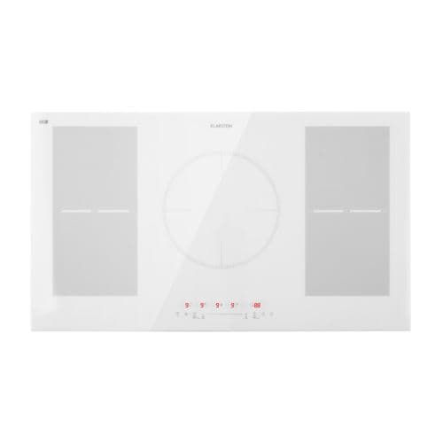 Table de cuisson - Klarstein Delicatessa 90 Flex - Plaque vitrocéramique - 7400W - 5 zones - Minuterie - Blanc