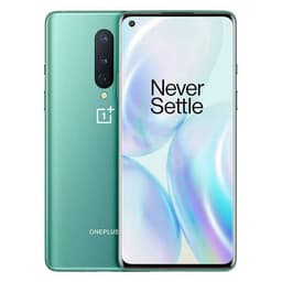 OnePlus 8 - 5G smartphone - double SIM - RAM 8 Go / Mémoire interne 128 Go - écran OEL - 6.55" - 2400 x 1080 pixels - 3 x caméras arrière 48 MP, 2 MP, 16 MP - front camera 16 MP - vert glacial