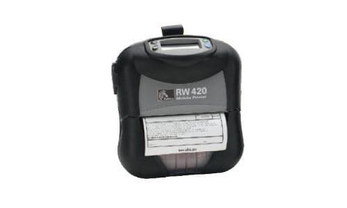 Zebra RW 420 - Imprimante d'étiquettes - thermique direct - Rouleau A6 (10,5 cm) - 203 dpi - jusqu'à 76 mm/sec - USB, série, Wi-Fi