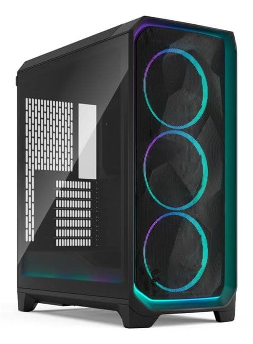 Boitier PC Fractal Design Meshify 3 moyen tour noir ARGB avec panneau latéral verre trempé