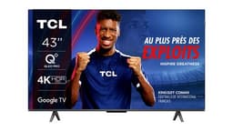 TV QLED Pro TCL 43QLED780 108 cm 4K Aluminium brossé