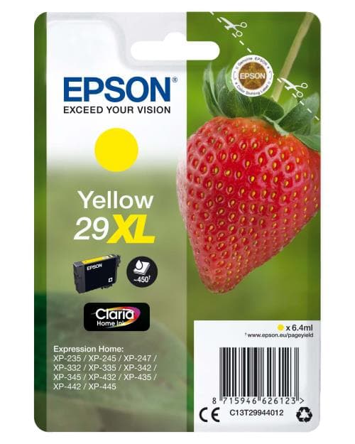 Cartouche d'encre Epson Fraise 29 XL Jaune