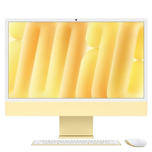 Apple iMac 24" écran rétina 4,5K 512 Go SSD 16 Go RAM Puce M4 CPU 10 cœurs GPU 10 cœurs Jaune