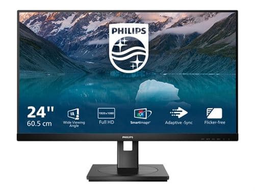Philips 242S9JML - S Line - écran LED - 24" (23.8" visualisable) - 1920 x 1080 Full HD (1080p) @ 75 Hz - VA - 300 cd/m² - 3000:1 - 4 ms - HDMI, VGA, DisplayPort - haut-parleurs - noir