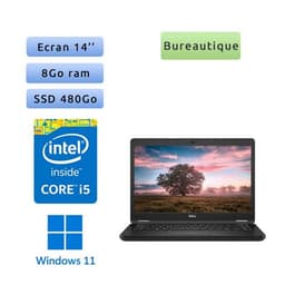Dell Latitude 5490 - Windows 11 - i5 8Go 480Go SSD - 14 - Webcam - Ordinateur Portable PC Noir
