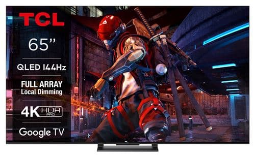 TV QLED TCL 65C745 165 cm 4K UHD Google TV Aluminium brossé
