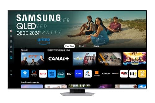 TV QLED Samsung TQ75Q80D 190 cm 4K UHD Argent éclipse