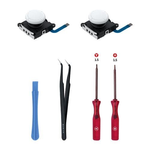 MCBAZEL Joystick analogique 3D de remplacement et kit d'outils de réparation pour Nintendo Switch/Switch OLED Joy-Con/Switch Lite