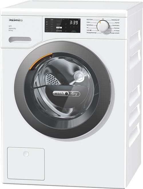 Miele WTD160 WCS - Machine à laver séchante - WiFi - hauteur : 85 cm - chargement frontal - 8 kg - 1500 tours/min - blanc lotus