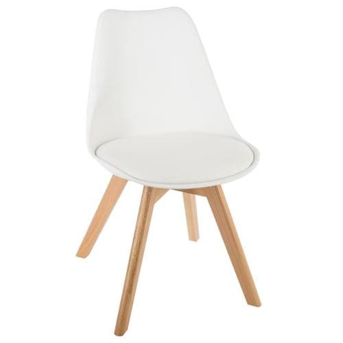 Chaise salle manger Baya blanc Atmosphera