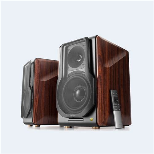 Enceintes connectées Hi-Fi Edifier S3000 PRO Bois Foncé vendues par paire