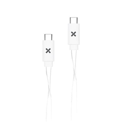 Câble plat USB-Type C vers USB Type C Wefix 1 m Blanc