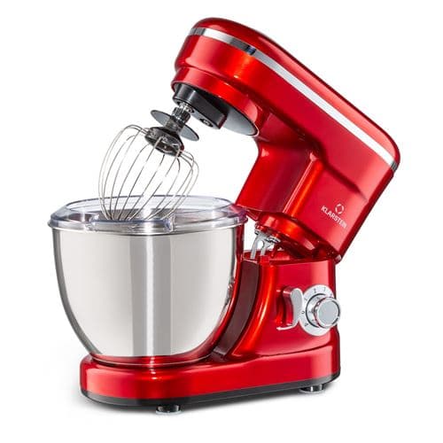 Robot ménager - Klarstein Bella Mini - Robot culinaire - 1200W - 6 vitesses - 4L - Rouge