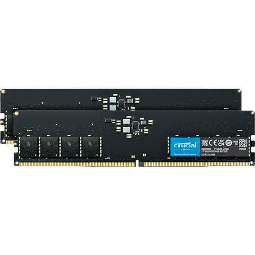 Crucial - DDR5 - kit - 32 Go: 2 x 16 Go - DIMM 288 broches - 5600 MT/s / PC5-44800 - CL46 - 1.1 V - mémoire sans tampon