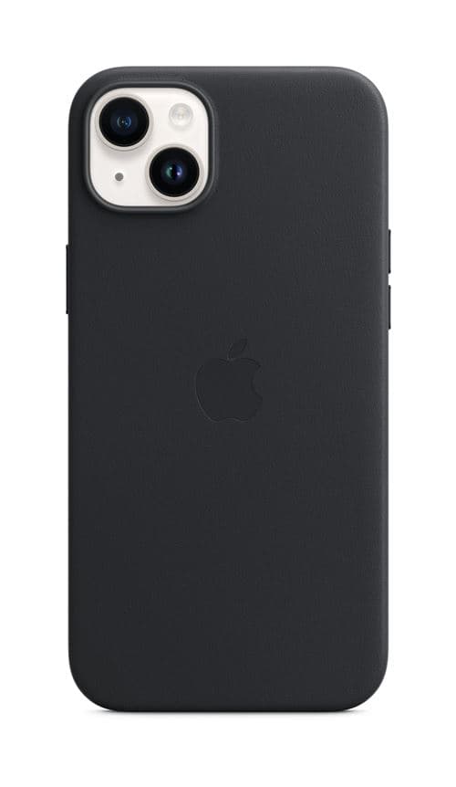 Coque en cuir avec MagSafe pour Apple iPhone 14 Plus Minuit