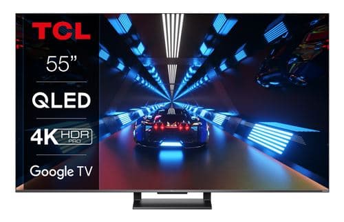 TV TCL 55C735 55'' QLED 4K UHD Smart TV Aluminium brossé