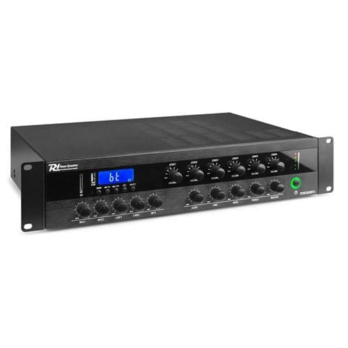 Power Dynamics PDW360MP3 Amplificateur 100V 6 zones avec Bluetooth - 360 Watts, lecteur MP3 (USB et SD)