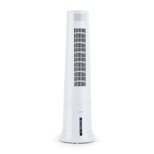 Rafraîchisseur d'air - Klarstein Highrise - Ventilateur - 35W - Humidificateur - 530m³/h - Refroidisseur d'air - Mobile - Minuterie - Télécommande - Blanc