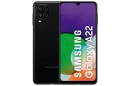 Samsung Galaxy A22 - 4G smartphone - double SIM - RAM 4 Go / Mémoire interne 64 Go - microSD slot - OLED display - 6.4" - 1600 x 720 pixels - 4x caméras arrière 48 MP, 8 MP, 2 MP, 2 MP - front camera 13 MP - noir