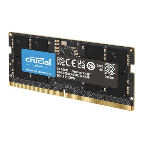 Crucial - DDR5 - module - 8 Go - SO DIMM 262 broches - 4800 MT/s / PC5-38400 - CL40 - 1.1 V - mémoire sans tampon - non ECC