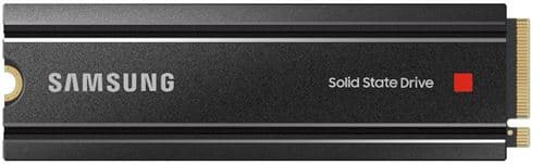Disque SSD Interne Samsung 980 Pro avec dissipateur Thermique MZ-V8P2T0CW NVMe M.2 2 To Noir
