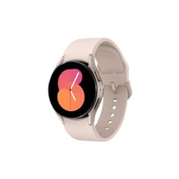 Montre connectée Samsung Galaxy Watch5 Boîtier Aluminium 40 mm Or Rosé avec Bracelet Silicone Doré et Rose VERSION IMPORT