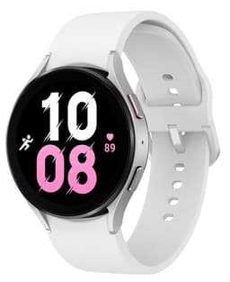 Samsung Galaxy Watch5 - 44 mm - argent - montre intelligente avec bande sport - blanc - affichage 1.4" - 16 Go - LTE, NFC, Wi-Fi, Bluetooth - 4G - 33.5 g