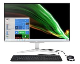 PC Tout en un Acer Aspire C27-1655 27" Intel Core i5 8 Go RAM 512 Go SSD Noir et argent