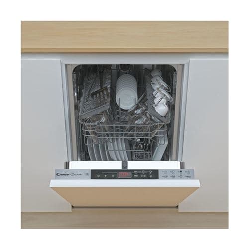 Candy Bianca CDIH 2T1047 - Lave-vaisselle - encastrable - largeur : 44.8 cm - profondeur : 55.5 cm - hauteur : 81.6 cm - argent