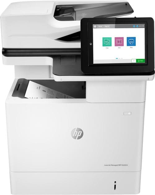 HP LaserJet Managed MFP E62655dn - Imprimante multifonctions - Noir et blanc - laser - 216 x 864 mm (original) - A4/Legal (support) - jusqu'à 52 ppm (copie) - jusqu'à 52 ppm (impression) - 650 feuilles - USB 2.0, Gigabit LAN, hôte USB 2.0