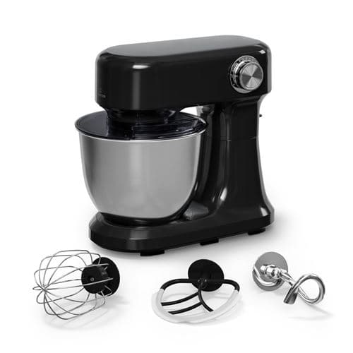 Klarstein Bella Evo Robot Pâtissier 1500W 5L Bol Inox 12 Vitesses Système Planétaire Robot de Cuisine Noir