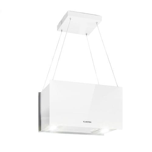 Klarstein Kronleuchter L - Hotte - hotte îlot - largeur : 60 cm - profondeur : 35 cm - recyclage - blanc