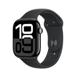 Apple Watch Series 10 GPS 46mm Boîtier en Aluminium Noir de Jais avec Bracelet Sport Noir S/M