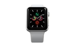 Apple Watch Series 5 GPS, 40mm boîtier aluminium blanc avec Bracelet Blanc Reconditionnée Grade A+