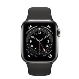 Apple Watch Series 6 GPS + Cellular 40 mm boîtier en Acier Inoxydable Graphite avec bracelet Sport Noir Reconditionné
