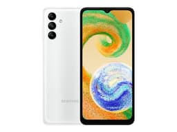 Samsung Galaxy A04s - 4G smartphone - double SIM - RAM 3 Go / Mémoire interne 32 Go - microSD slot - Écran LCD - 6.5" - 1600 x 720 pixels (90 Hz) - 3 x caméras arrière 50 MP, 2 MP, 2 MP - front camera 5 MP - blanc génial