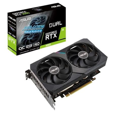 Carte graphique Asus 90YV0GB2-M0NA10 NVidia GeForce RTX 3060 12 Go Noir