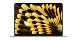Apple MacBook Air 15" 256 Go SSD 16 Go RAM Puce Apple M3 CPU 8 cœurs GPU 10 cœurs Lumière Stellaire 2024 Reconditionné