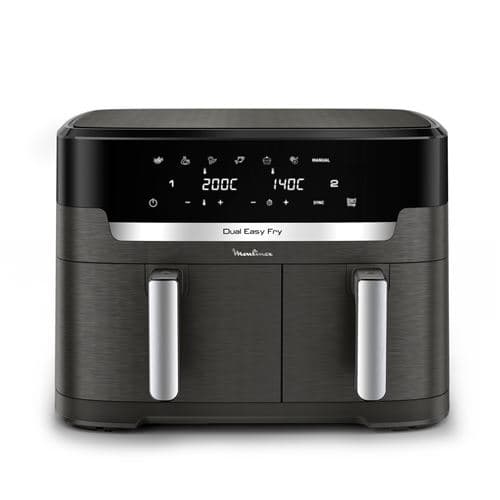 Friteuse sans huile Moulinex Dual Easy Fry XXL EZ942HF0 2700 W Gris