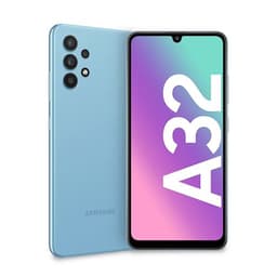 Samsung Galaxy A32 - 4G smartphone - double SIM - RAM 4 Go / Mémoire interne 128 Go - microSD slot - écran OEL - 6.4" - 2400 x 1080 pixels - 4x caméras arrière 64 MP, 8 MP, 5 MP, 5 MP - front camera 20 MP - bleu génial