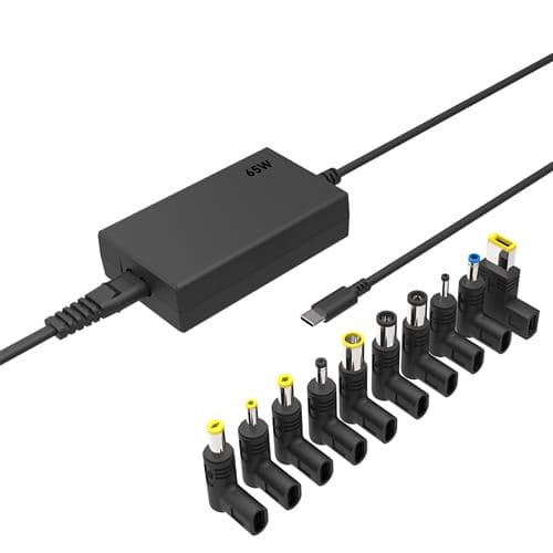 Chargeur universel Accsup 65 W Noir pour PC